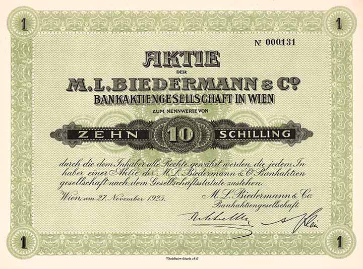 M. L. Biedermann & Co. Bankaktiengesellschaft