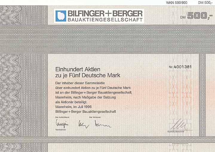 Bilfinger + Berger Bauaktiengesellschaft