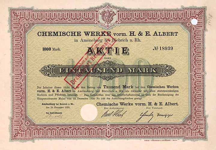 Chemische Werke vorm. H. & E. Albert