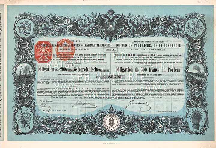 Vereinigte Südösterreichische, Lombardsche und Central-Italienische Eisenbahn-Gesellschaft (K.k.priv. Südbahn-Gesellschaft)