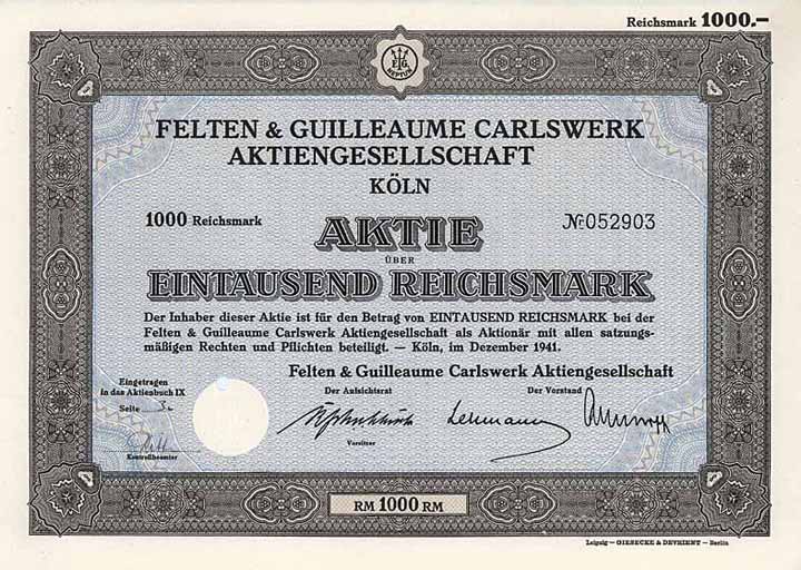 Felten & Guilleaume Carlswerk AG