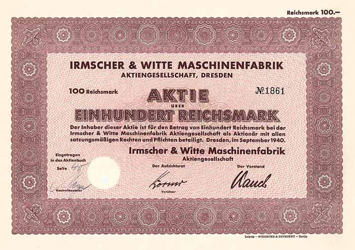 Irmscher & Witte Maschinenfabrik AG