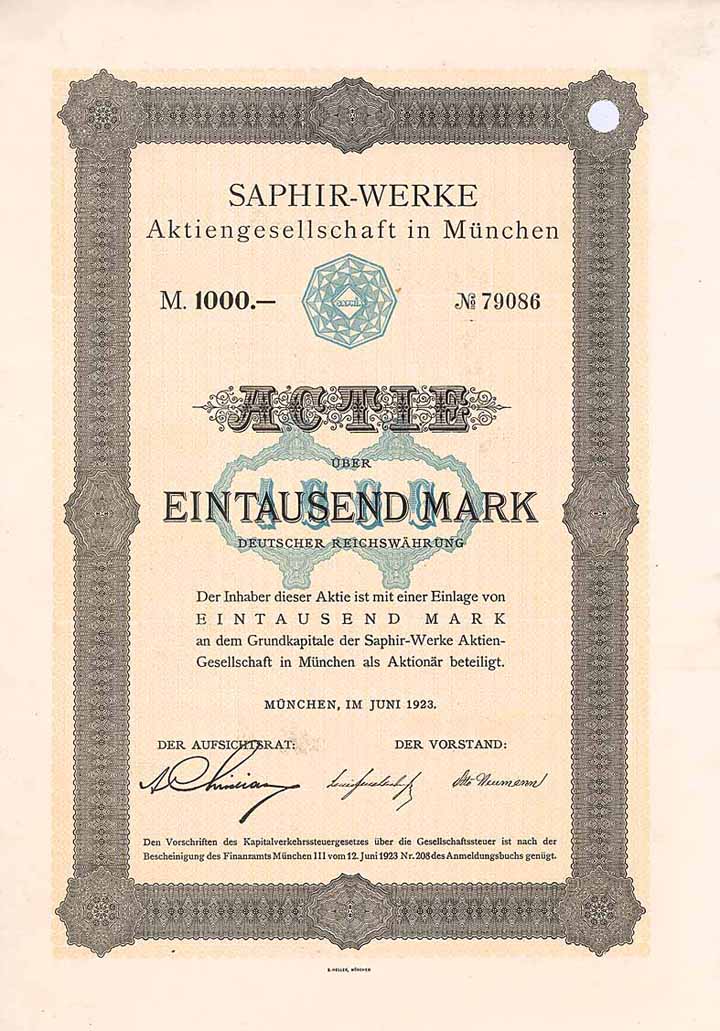 Saphir-Werke AG