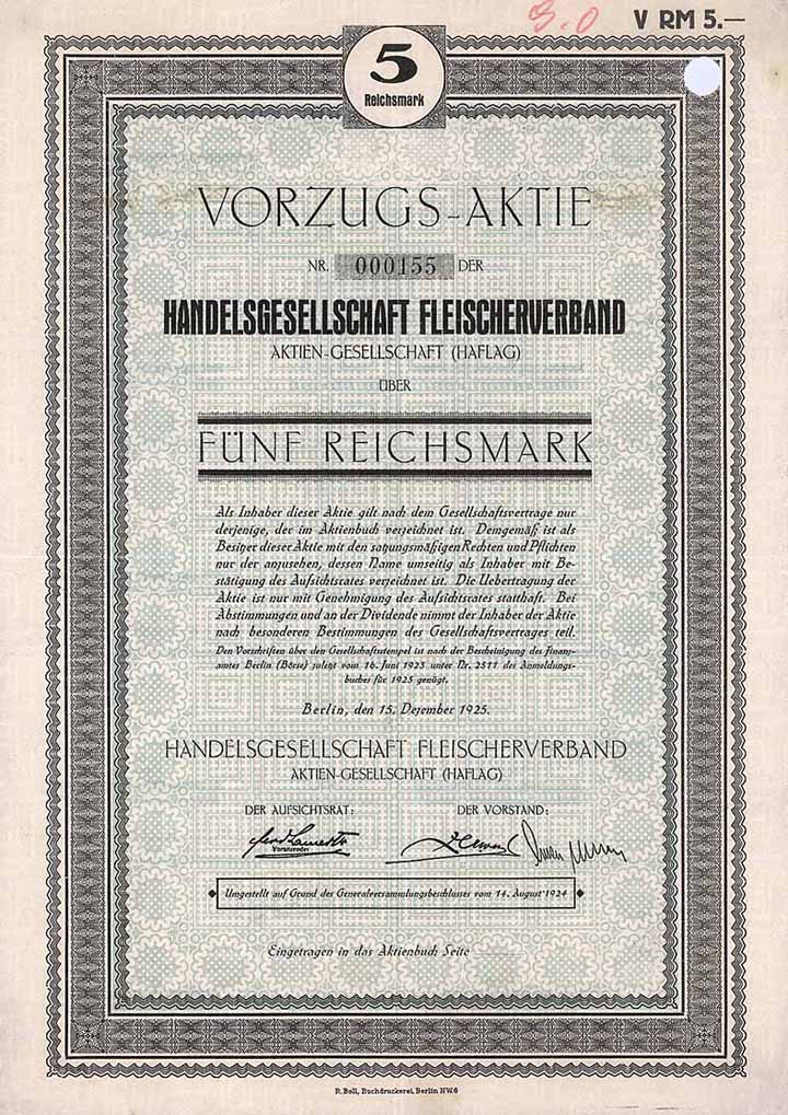 Handelsgesellschaft Fleischerverband AG (Haflag)