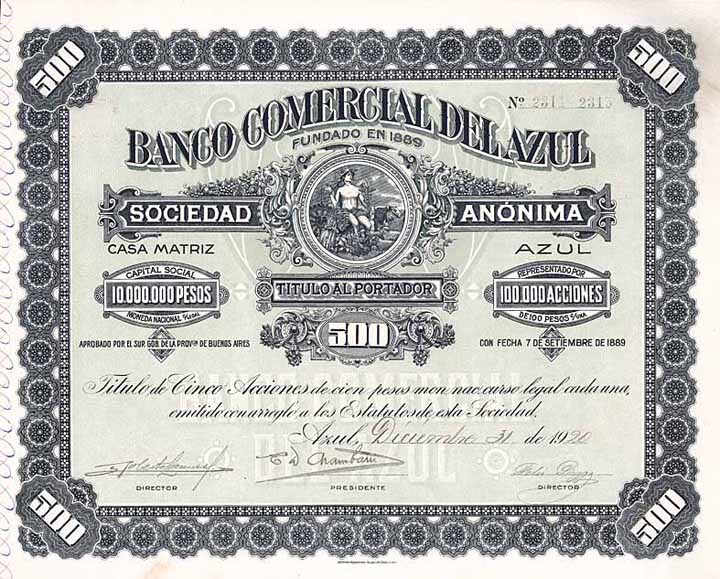 Banco Comercial del Azul S.A.