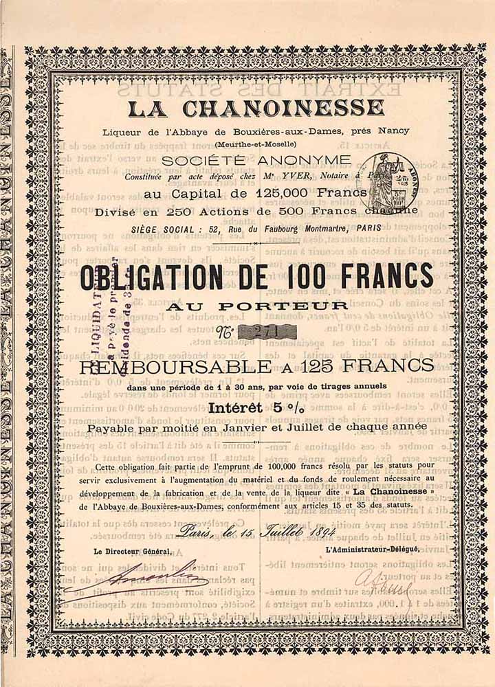 La Chanoinesse S.A.