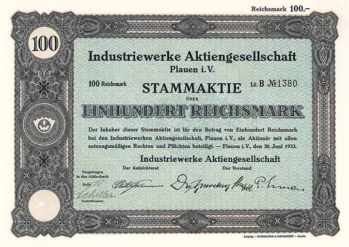 Industriewerke AG