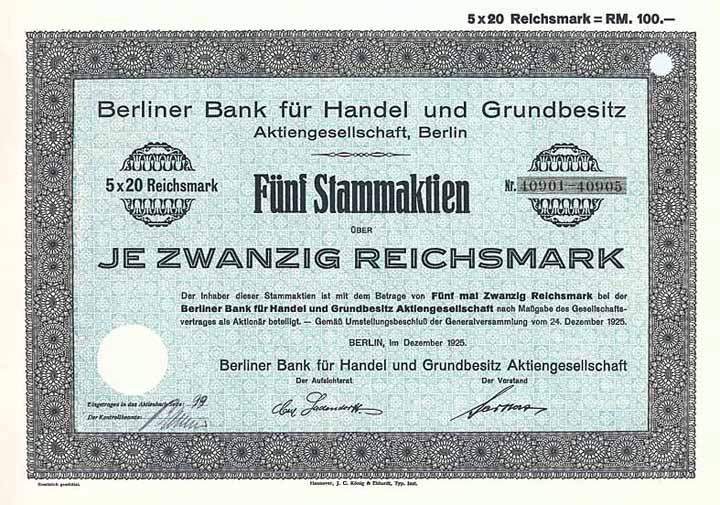 Berliner Bank für Handel und Grundbesitz AG