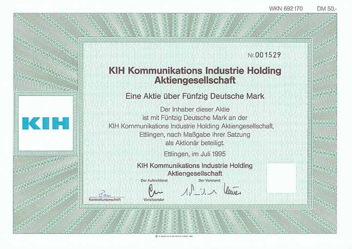 KIH Kommunikations Industrie Holding AG