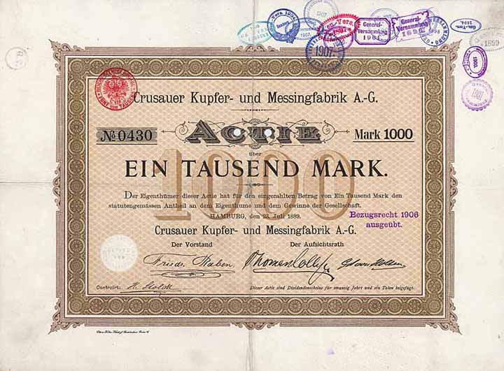 Crusauer Kupfer- und Messingfabrik AG