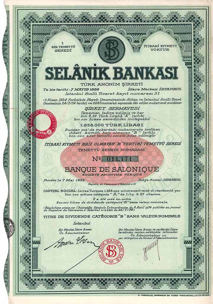 Banque de Salonique S.A. Turque (Selanik Bankasi)