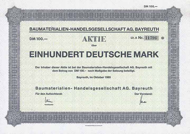 Baumaterialien-Handelsgesellschaft AG