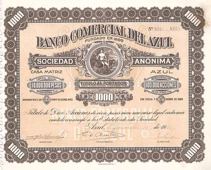 Banco Comercial del Azul S.A.