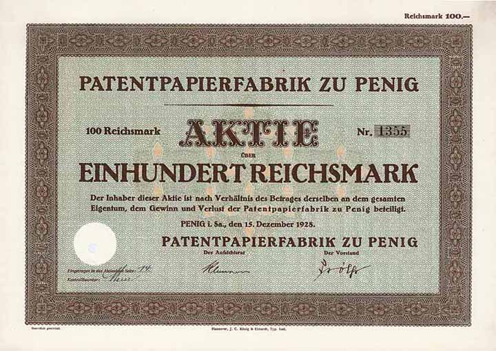 Patentpapierfabrik zu Penig