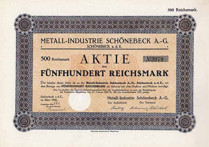 Metall-Industrie Schönebeck AG