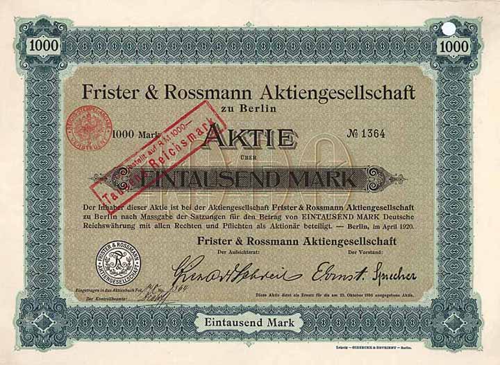 Frister & Rossmann AG