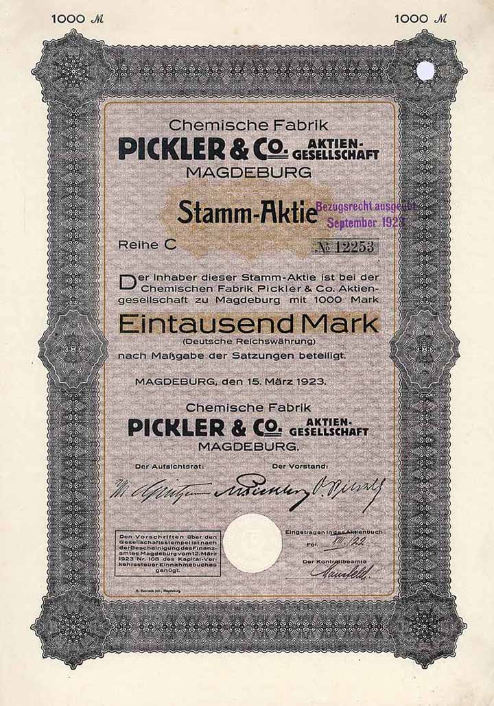 Chemische Fabrik Pickler & Co. AG