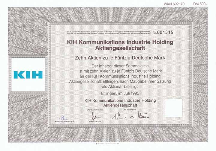 KIH Kommunikations Industrie Holding AG