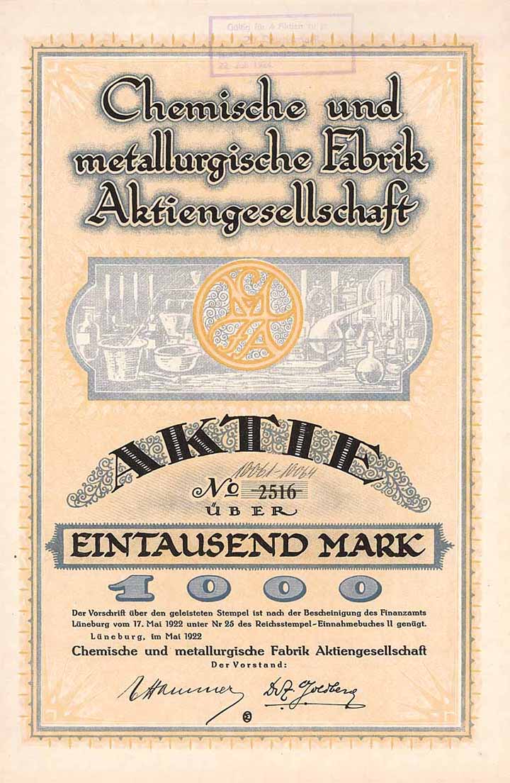 Chemische und metallurgische Fabrik AG