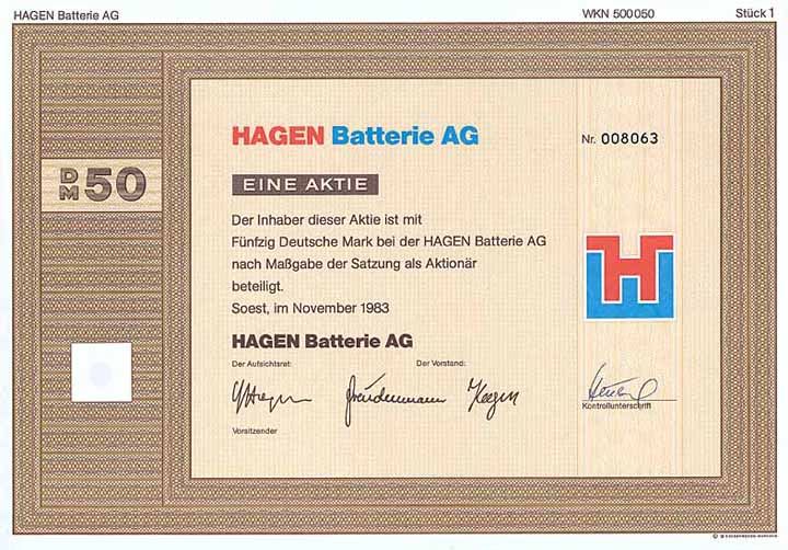 HAGEN Batterie AG