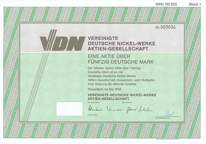 Vereinigte Deutsche Nickel-Werke AG