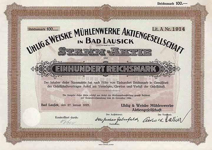 Uhlig & Weiske Mühlenwerke AG