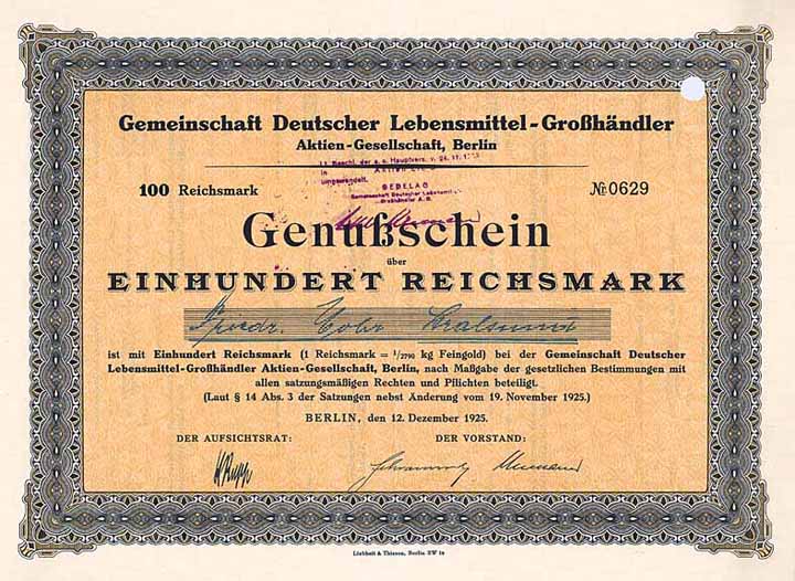 Gemeinschaft Deutscher Lebensmittel-Großhändler AG