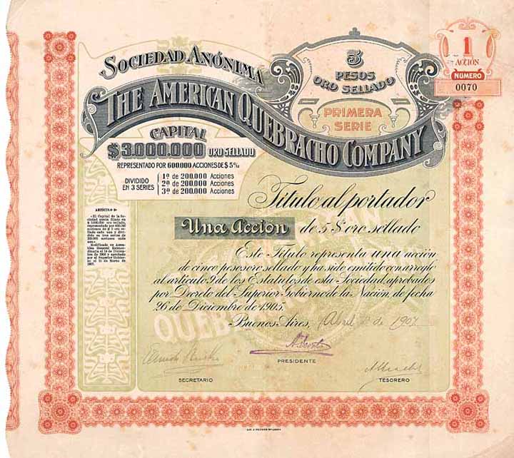 S.A. The American Quebracho Company