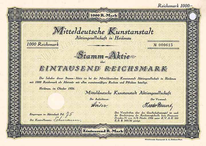 Mitteldeutsche Kunstanstalt AG