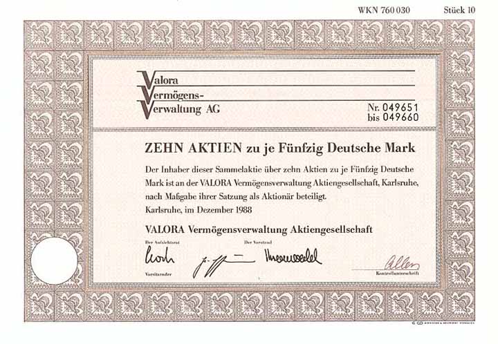 VALORA Vermögens-Verwaltung AG