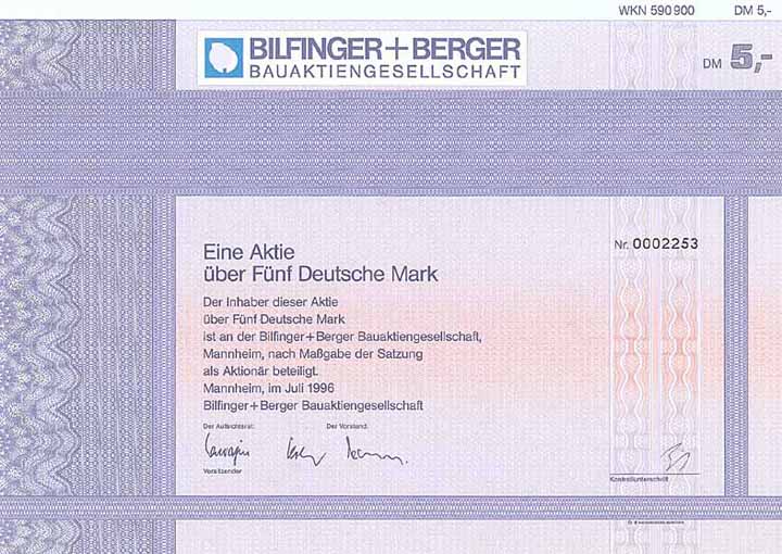 Bilfinger + Berger Bauaktiengesellschaft