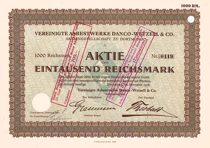 Vereinigte Asbestwerke Danco-Wetzell & Co. AG