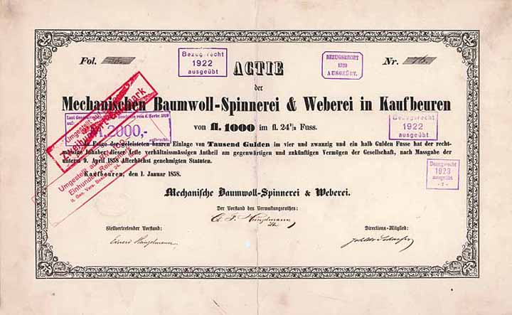 Mechanische Baumwoll-Spinnerei & Weberei