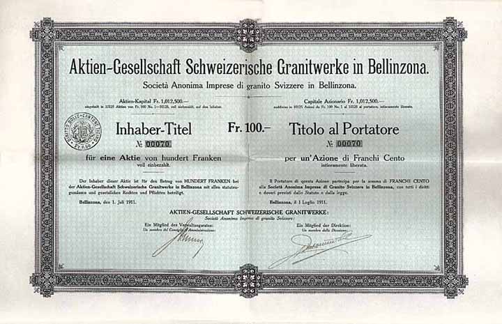 AG Schweizerische Granitwerke