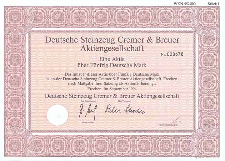 Deutsche Steinzeug Cremer & Breuer AG