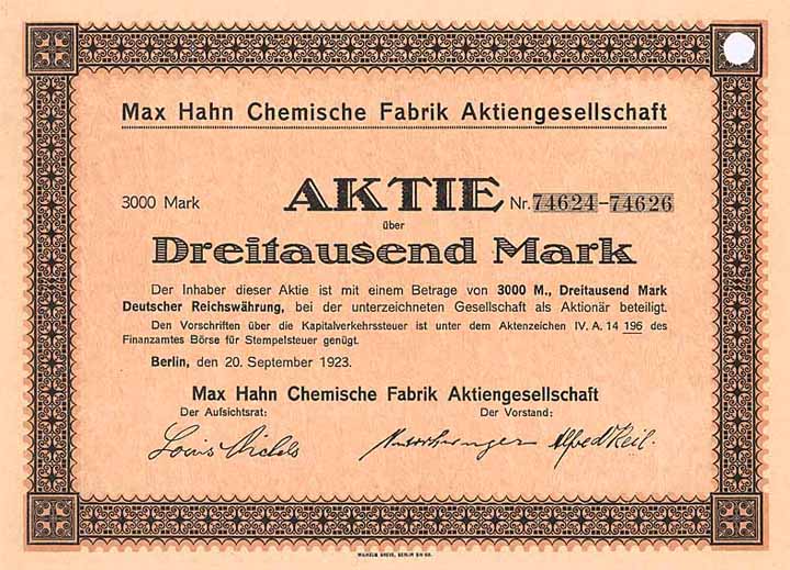 Max Hahn Chemische Fabrik AG