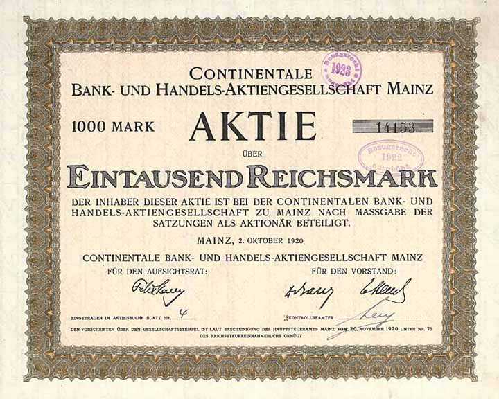 Continentale Bank- und Handels-AG