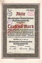 Metallpapier-Bronzefarben-Blattmetallwerke AG