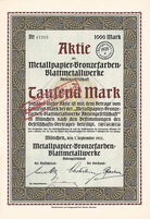 Metallpapier-Bronzefarben-Blattmetallwerke AG